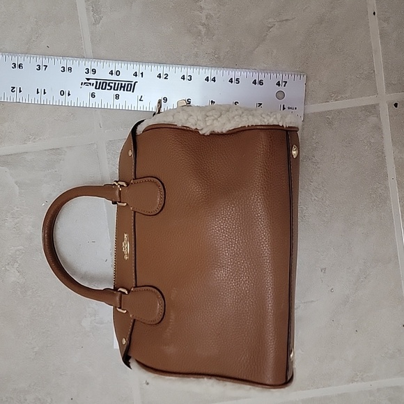 Coach shearling satchel NWT - Picture 8 of 8